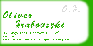 oliver hrabovszki business card